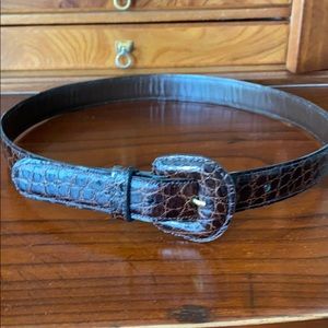 Faux crocodile belt